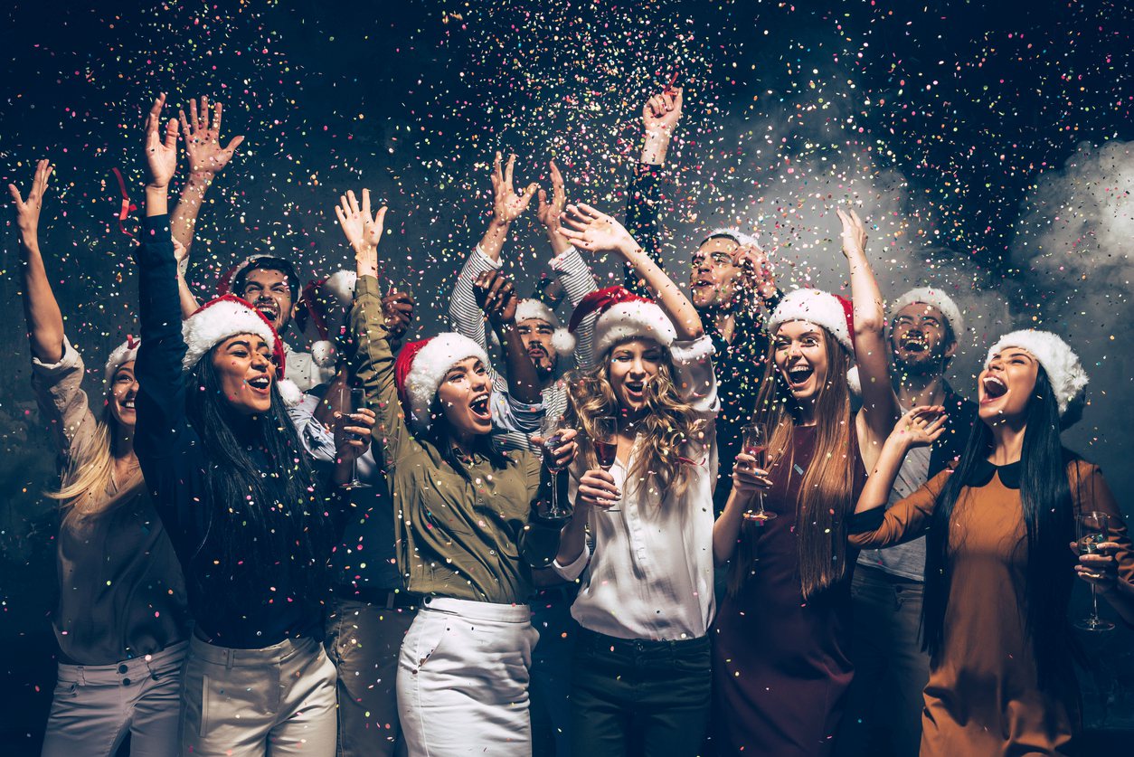 tax on christmas parties - celebrating crowd