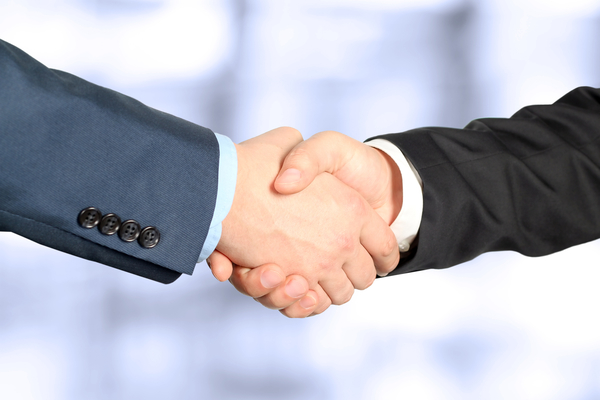 men shaking hands