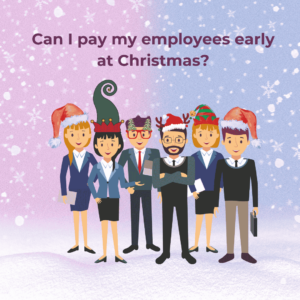 a group of employees in Christmas outfits