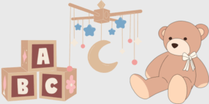 alphabet blocks baby mobile and brown bear 